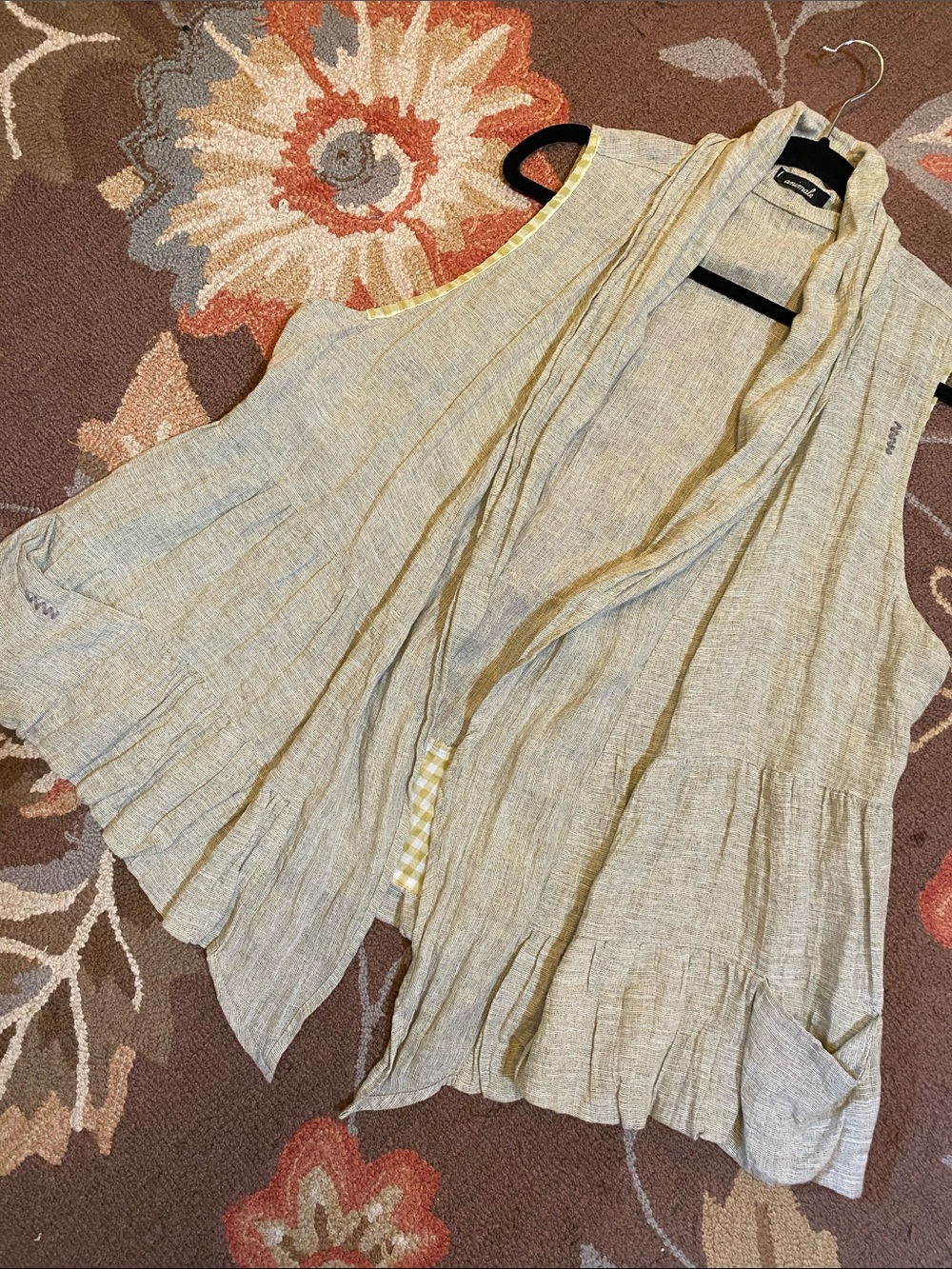 Animale Linen Waterfall Vest - Picture 3 of 12